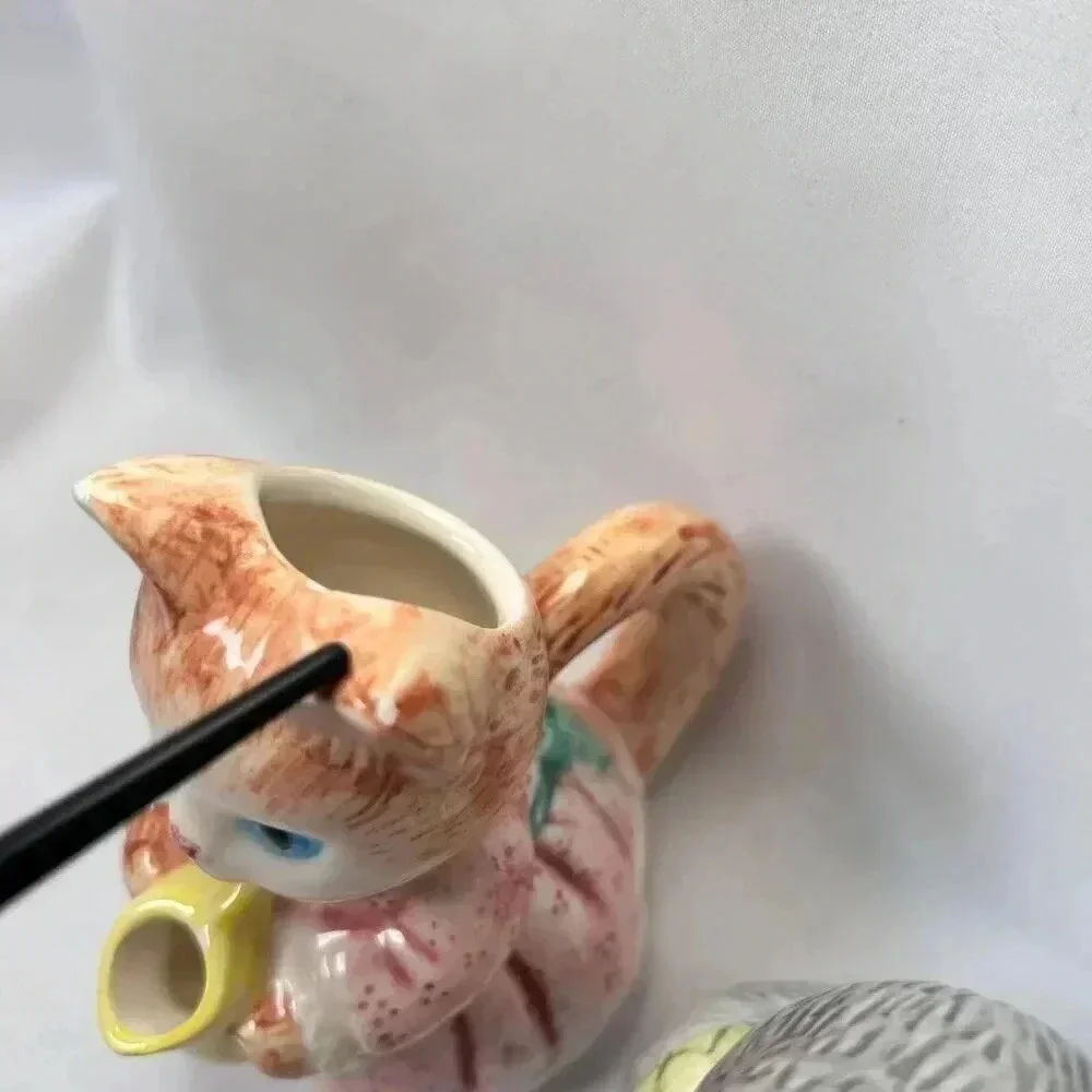 Vintage Avon Ceramic Country Purrfection Cat Creamer Sugar Set